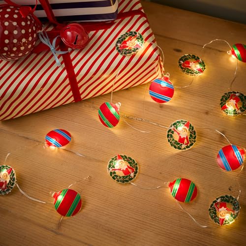 Lights4fun The Elf on The Shelf ® 10 Micro LEDs Christmas String Fairy Lights Battery Operated with Remote Control and Timer 1.9m