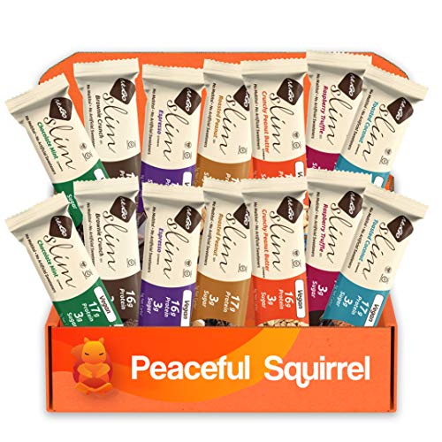 NuGo Slim, Protein Bar Variety Sampler, (7 Flavors,14 Bars Total) - 1.59 Ounce