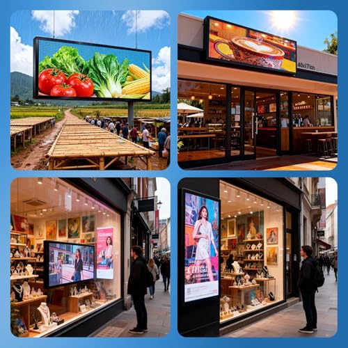 Image of P6 Programmable Led Sign,Scrolling Full Color Digital Message Board 40 inchX17 inch | Full Color Display,IP65 outdoor waterproof, ideal for storefront advertising, supports scrolling messages and custom content