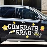 2025 Graduation Car Decorations - Congrats Grad Magnetic Banners for Car Parade Signs - White Graduation Party Decor