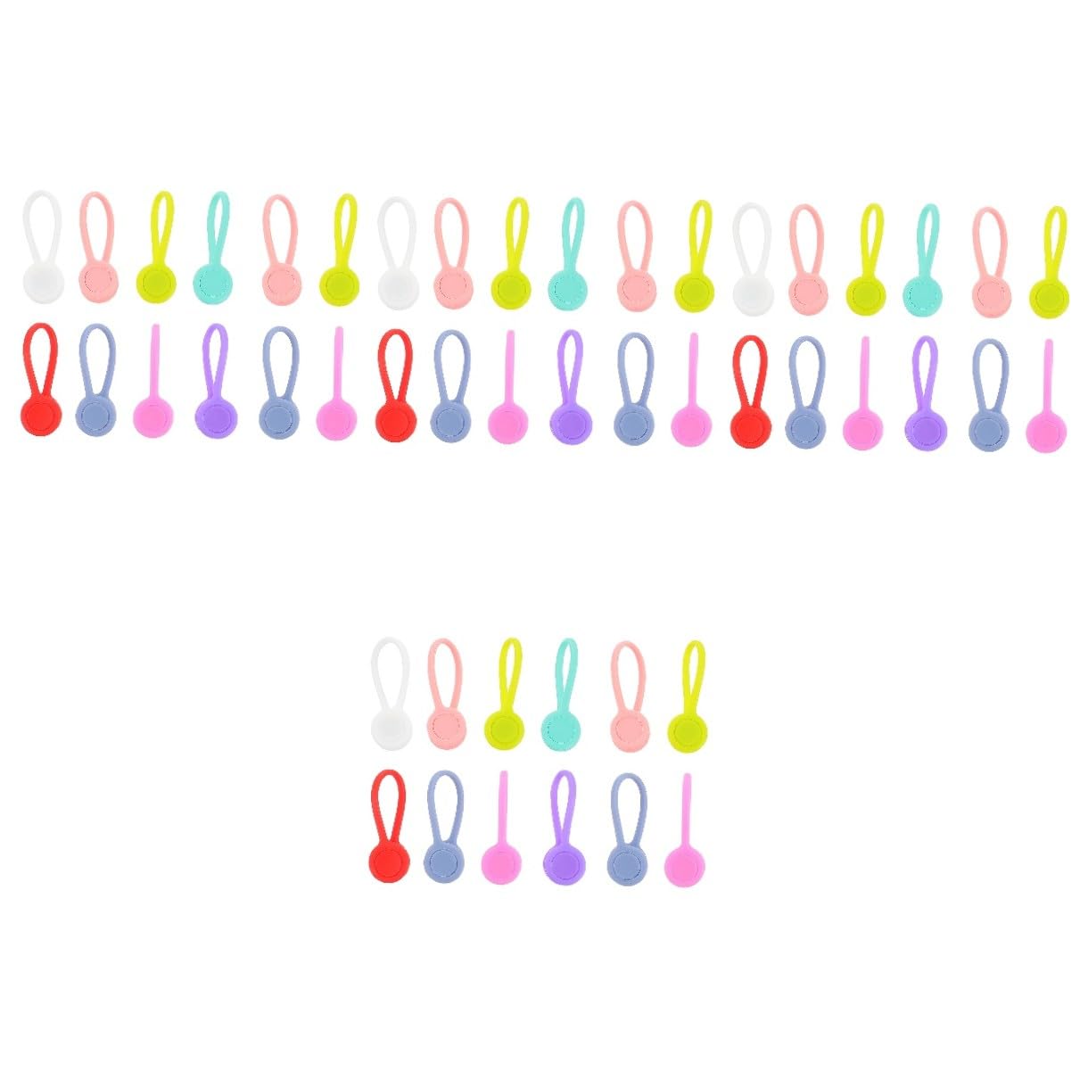 BESTonZON 48 Piezas abrazadera de cable soporte para auriculares soportes magnéticos para cables enrollador de cable magnético enrollador de cordón magnético bridas magnéticas Linea de datos