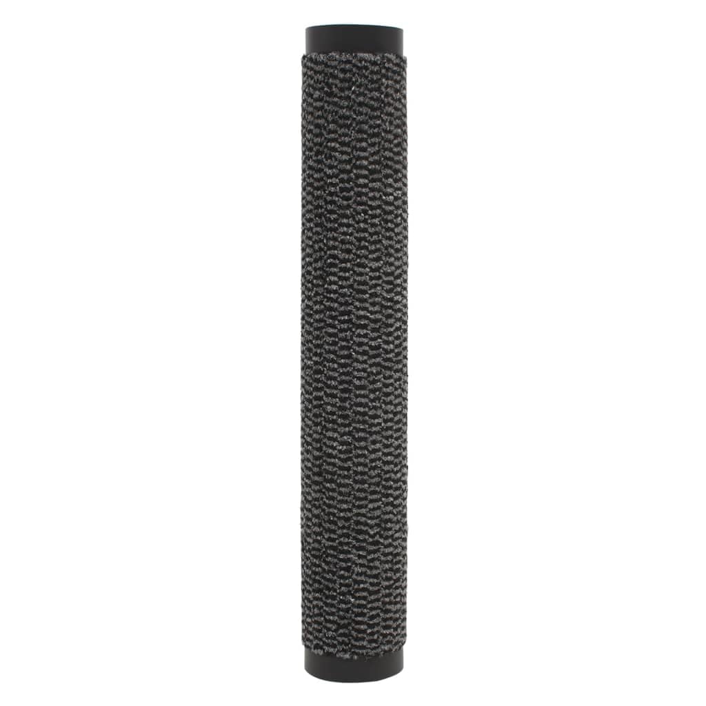Zerbino 60 x 150 cm antracite in polipropilene tuffo con fondo in gomma antiscivolo robusto e resistente per ingresso, corridoio, terrazza coperta, balcone