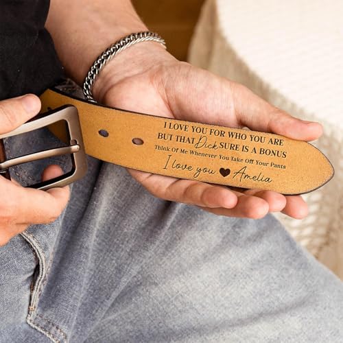 Personalized I Love You For Who You Are Belt - Custom Engraved Leather Belt for Daddy, Husband, Boyfriend on Christmas, Anniversary, Birthday, Valentine4