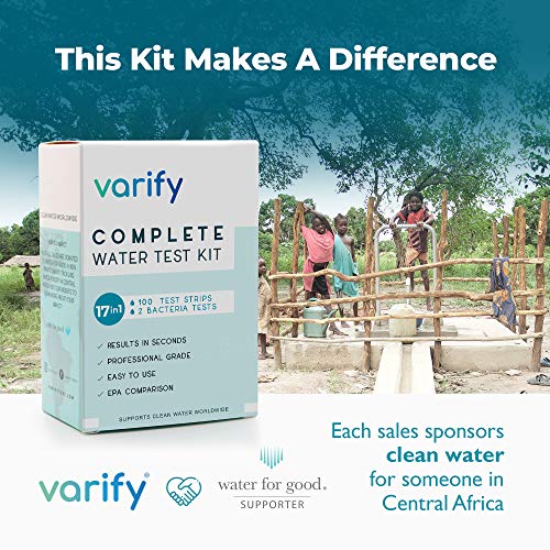 Varify DGY7-9A93 17 In 1 Complete Drinking Water Test Kit - 100 Strips + 2 Bacteria Tester Kits - Well, Tap, Home, City Water Testing Strip For Lead thumb #6