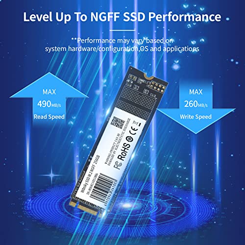Image of SSD Internal Solid State Drive, 256GB M.2 NVMe SSD, 500Mbps MAX Read Speed / 430Mbps Max Write Speed, Compatible with NVMe & PCIe, Internal Solid State Drive for Laptop, Desktop and Gaming PC