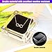 YINARONG 2 Pieces Small Acrylic Jewelry Box with Lid Clear Gemstone Display Box Container with Automatic Adsorption Clear Top Lids and Sponge Inside for Gemstones, Rings, Necklaces, Bracelets