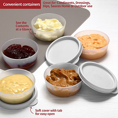 Image of Signoraware Mini Mate BPA Free Plastic Containers Set (70ml x 8 | Set of 8 | White)