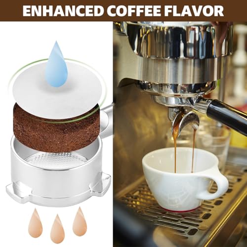Image of Supvox 400 Counts Espresso Coffee Filters for 58mm Espresso Portafilter Moka Pot Coffee Filters Paper Replacement Filter Coffee White Coffee Filter Paper Round Coffee Maker Filters