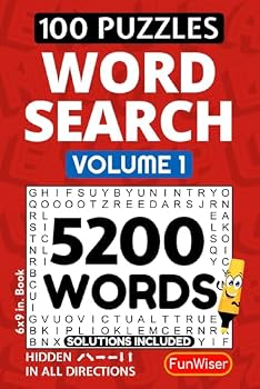 Word Search Puzzle Book for Adults & Teens - VOL 1: 5200 Words to Find in 100 Puzzles - Relaxing but Challenging WordSearch and Word Find for Adults, Teens (FunWiser - Home/Travel Size)