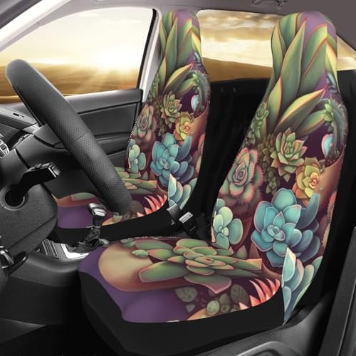 Housse de siège voiture succulente universelle (Lot de 2) antidérapante