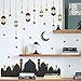 Ramadan Wall Decor Stickers, Islamic Muslim Wall Stickers Eid Mubarak Ramadan Decor Lantern Moon Star Window Decal Ramadan Decorations for Home Living Room Bedroom Decorations Wallpaper