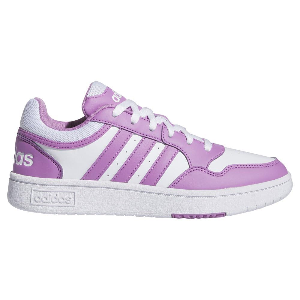 adidas Women's Hoops 3.0 Shoes, Cloud White/Preloved Purple, 8.5 UK
