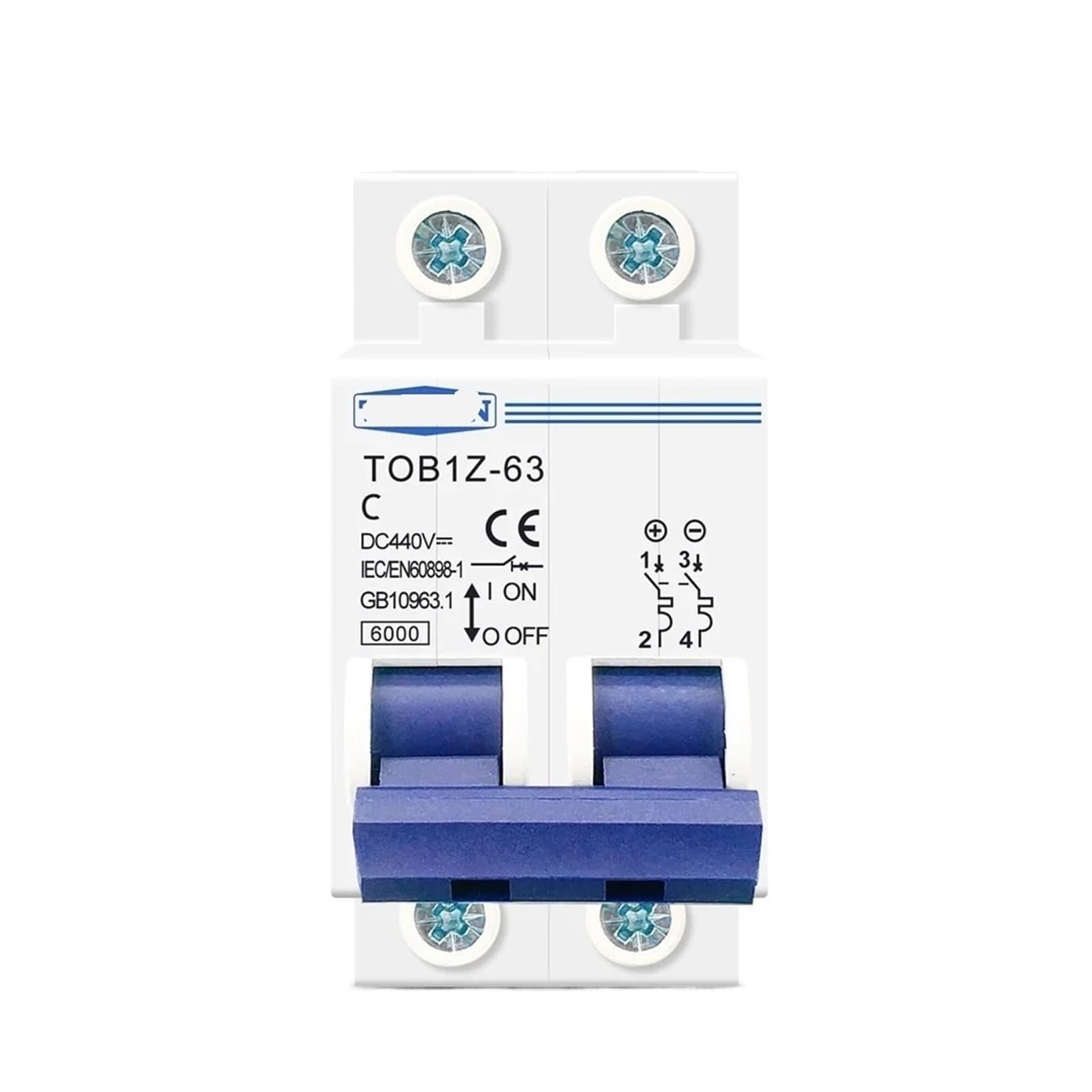 Interruttore magnetotermico 2P DC 6KA 440V 3A 6A 10A 16A 20A 25A 32A 40A 50A 63A(6A)