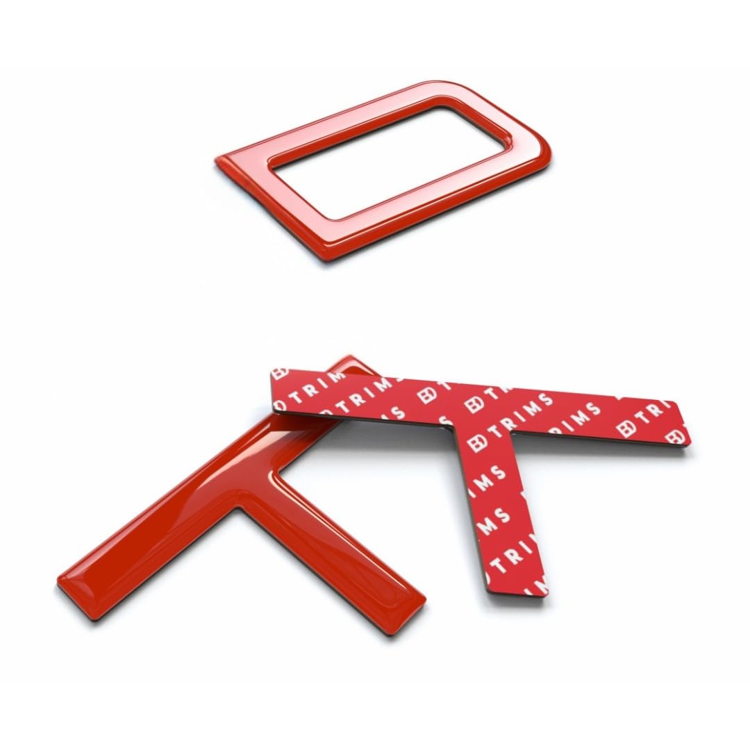 BDTrims 3D Domed Letter Inserts for TRD Skid Plate Compatible with Tacoma 2016-2023 & 4Runner 2019-2020 (Red)