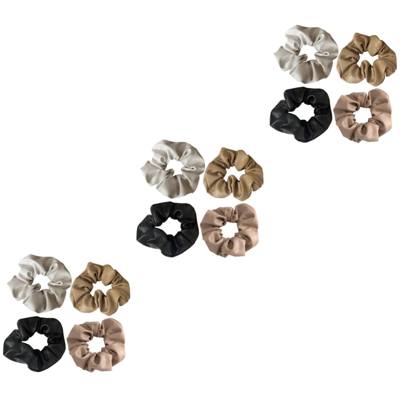 12 Piezas Scrunchie Cuero Intestino Grueso Lazos Para El Cabello Para Mujeres Bandas Para El Cabello De Las Mujeres Gomas Para El Cabello Tela Francés Perder Poseedor