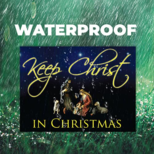 Victorystore Yard Sign Outdoor Lawn Decorations: "Keep Christ In Christmas" Manger Scene Outdoor Lawn Sign, 18 Inches By 24 Inches, Included 2 Stakes #TOP3