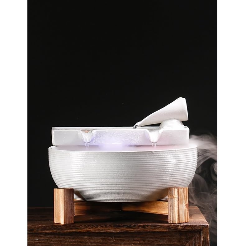 Fuente de Cascada de Mesa Fuente de sobremesa China Sencilla, Adornos Agua for Escritorio, Fuente, humidificador, Sala Estar, Mesa té, Decoraciones Oficina