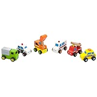 Viga – Set di Piccole Automobili in Legno # 59621 – 6 Pezzi
