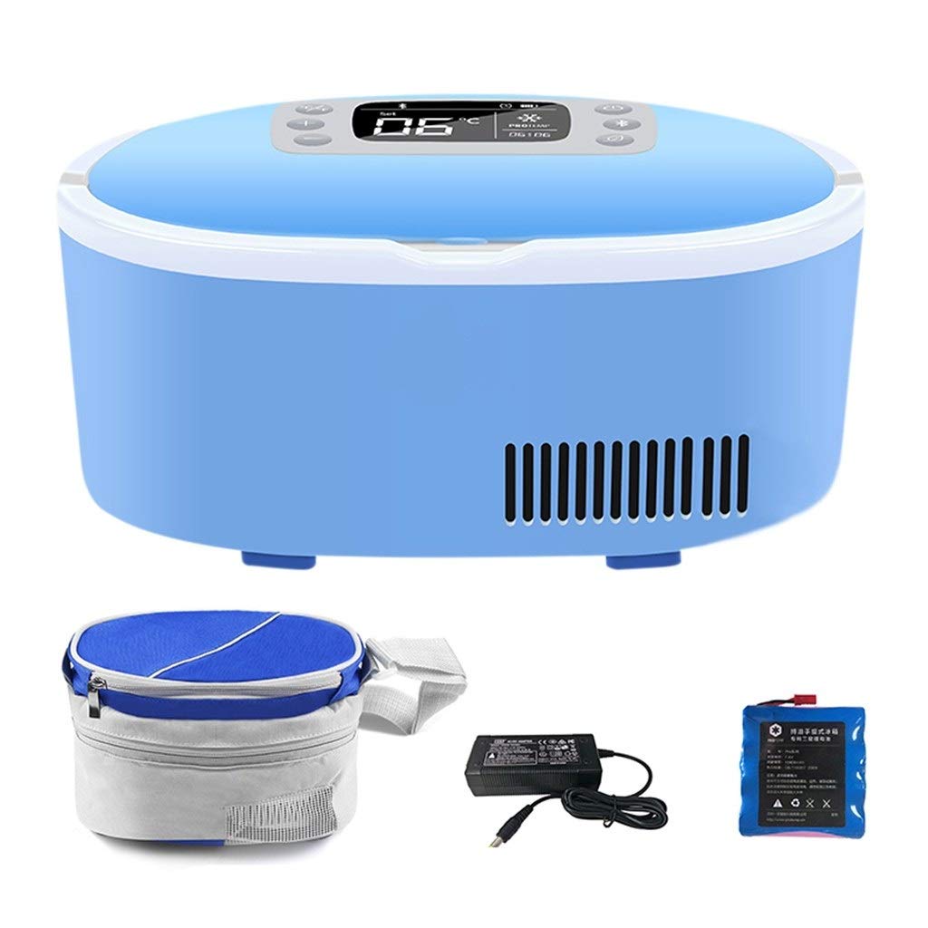Nevera para Coche Refrigerador de insulina USB Mini caja de refrigerador de medicamentos para automóvil con batería de litio 1 Refrigerador portátil inteligente de temperatura constante Pequeño refri