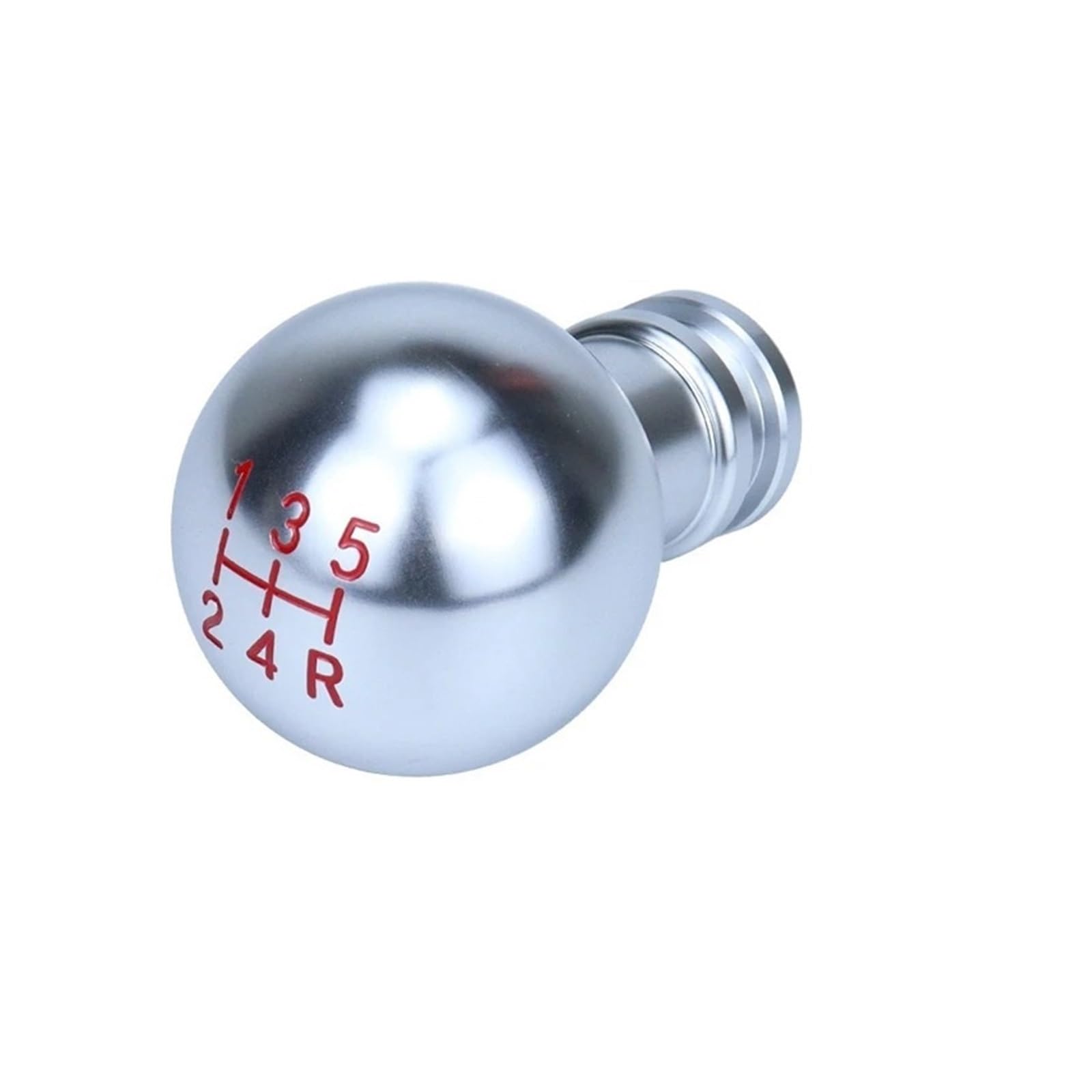 Mkgkacvcpt Silver Manual Shifter Knob Universal 5 Speed Car Gear Shift Knob Aluminium Alloy Joystick Torsion Head For Manual Transmission(Silver)