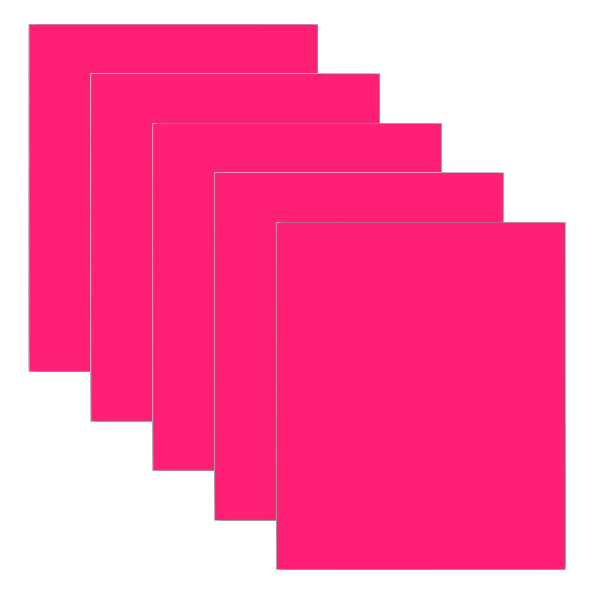 HTV Neon Colored Heat Transfer Vinyl for T-Shirts Easy to Weed, 10 inches by 12 inches Roll, 5 Sheets YGM5Z