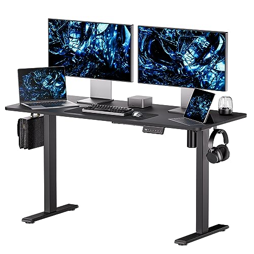SOHOMACH Electric Standing Desk - Adjustable Height with Memory Preset, 55 x 24 Inches Ergonomic Design Stand Up Home Office Standing Desk