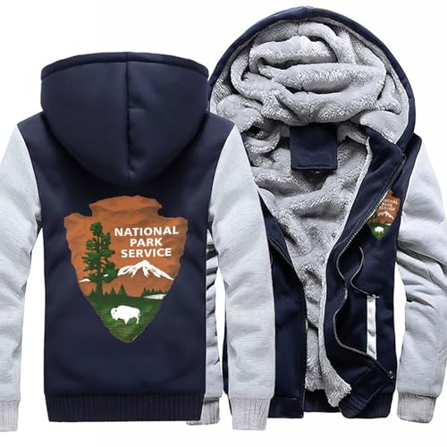 Men's Hoodie Warm Fleece Sweatshirt Zip Winter Jacket with Pockets2