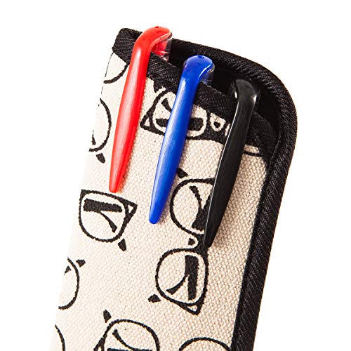 Image of TRIUMPH VISION 3 Pack Reading Glasses Pouch Soft Case Eyeglass Sleeve Slim | Alternative to Bulky Case in bag, Lightweight Lined Padded Protect Optical lens Slip in, Cute Pattern Portable for Daily Use
