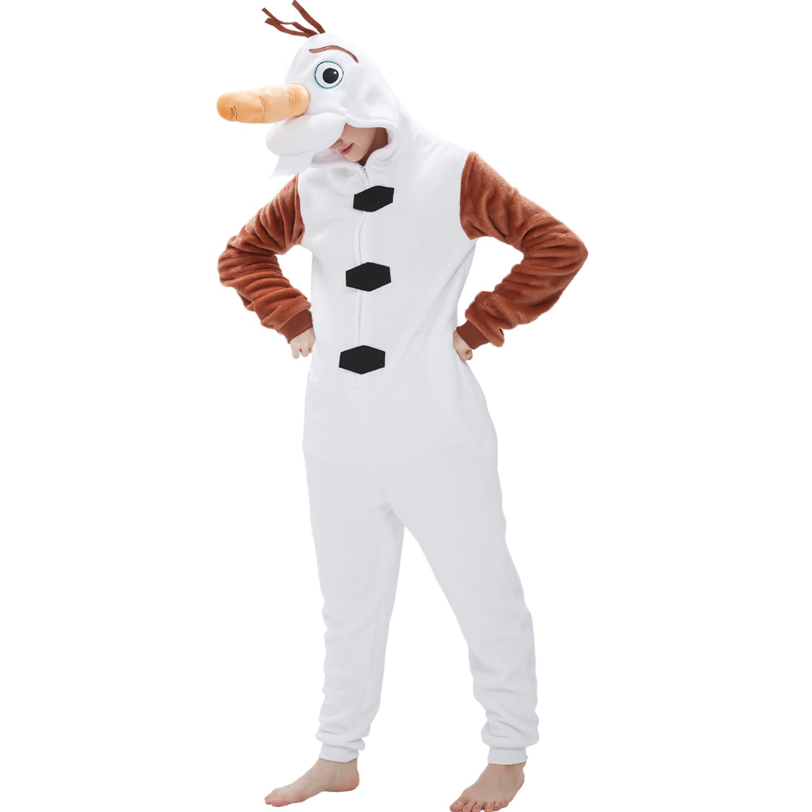 Photo 1 of SWEETXIN Unisex Adult Animal Onesie - Olaf Snowman Costume Pajamas