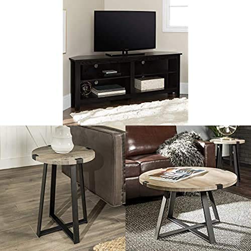 Walker Edison Furniture Company Simple Farmhouse Wood Stand with Stora Walker Edison Furniture Company Simple Farmhouse Wood Stand with Stora