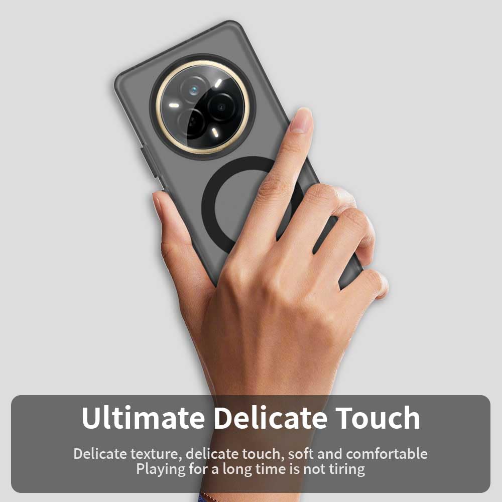 HAOYE Custodia per Realme 14X 5G Cover, Silicone Carcasa Anticaduta con