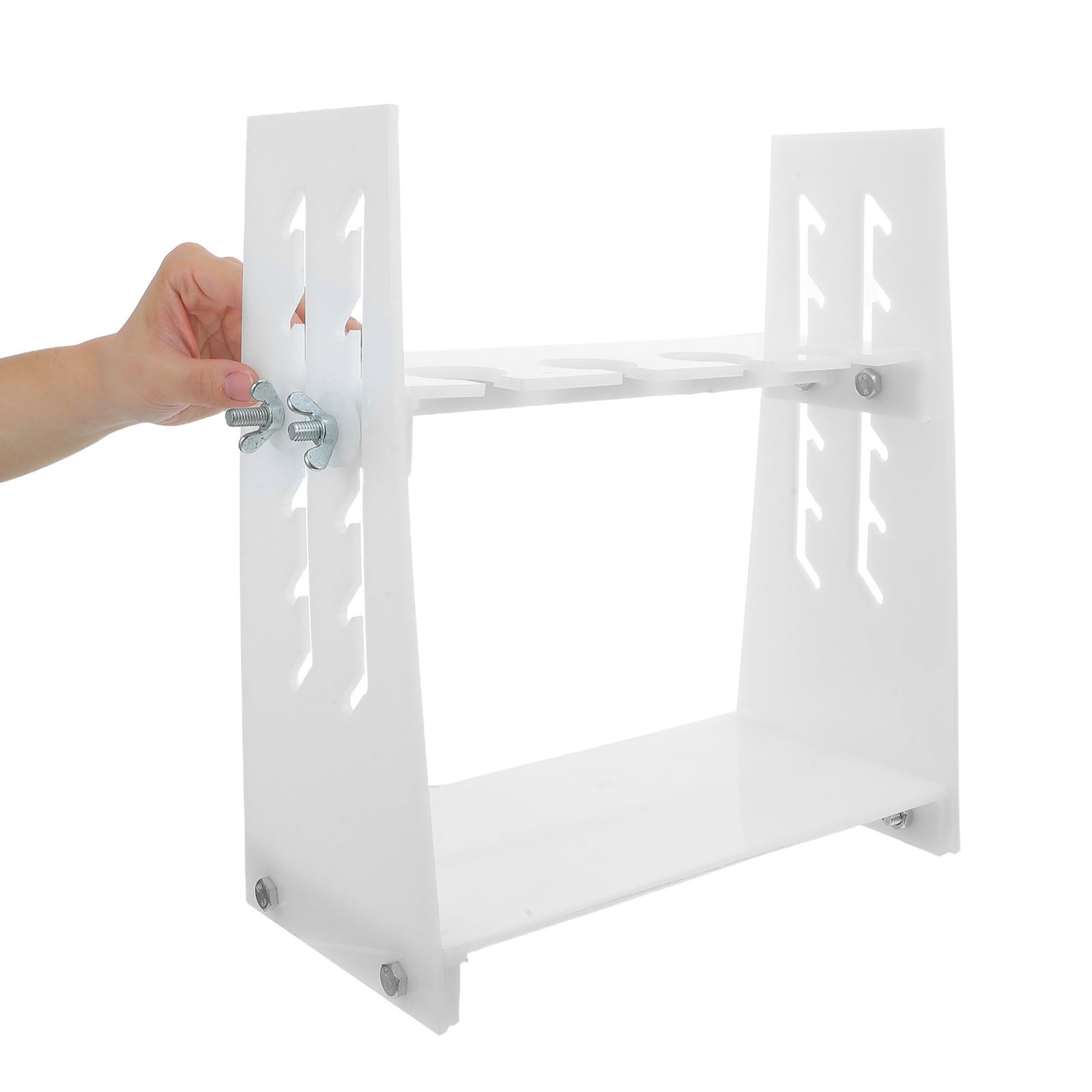 Soporte Ajustable para Embudos de Separación Altura Regulable, Fabricado en Plástico E Hierro, Adecuado para Síntesis Rutinaria y Extracción en Laboratorio