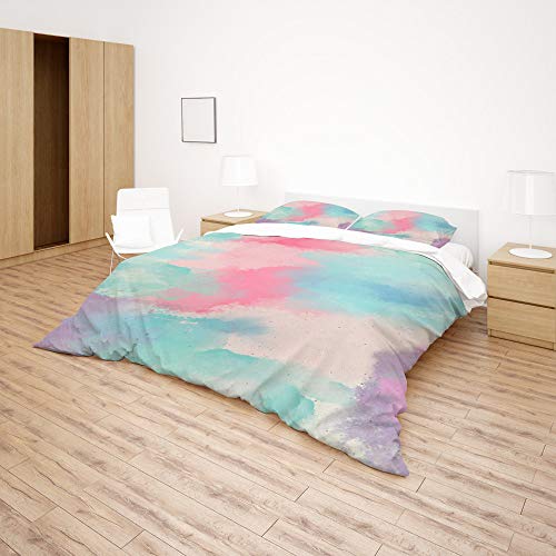 Parure de lit housse de couette motif aquarelle haute résistance