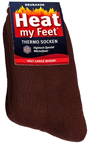 BRUBAKER Chaussettes thermiques 'Heat my Feet' - Lot de 2 Paires - Ultra chaudes et confortables - Unisexe
