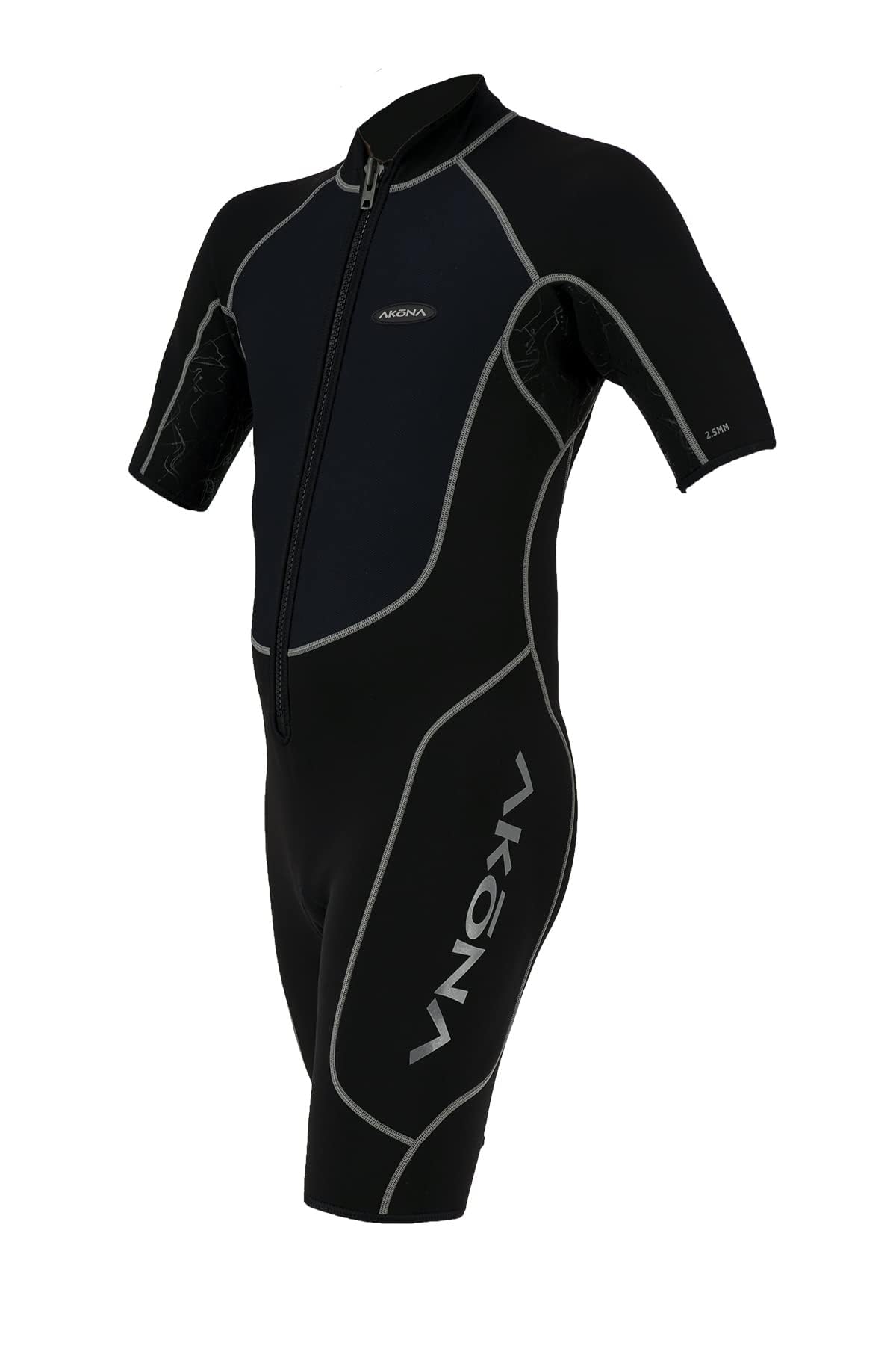 AKONA Men's 2.5mm Shorty Wetsuit with Front Zipper. Scuba, Snorkeling, Paddle Boarding, Kayaking, Surfing - 2XLarge
