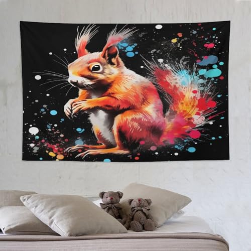 Écureuil tapisserie murale en tissu pour créer un cocon naturel en chambre d'enfant