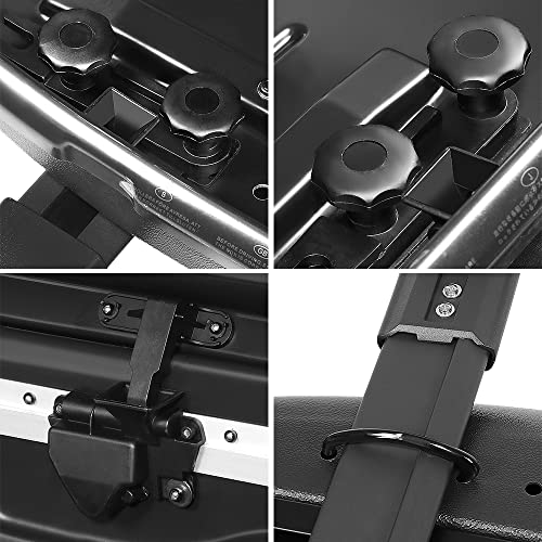 Image of DNA Motoring Extra Long XXL Lockable Rooftop Cargo Carrier Box Roof Luggage Storage Case w /Lock+Keys, 110Lb Capacity, 15 Cubic Ft.(Glossy Black),PT-ZTL-8294-GSBK