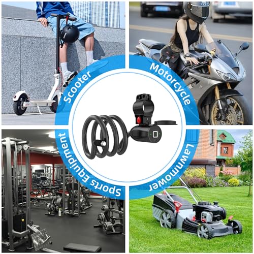 Kenrone KR-BL4585 Fingerprint Bike Lock Cable,Keyless Bike Lock Chain Heavy Duty Anti-Theft Bicycle Lock 59 Inch Waterproof Cable Bike Lock thumb #5