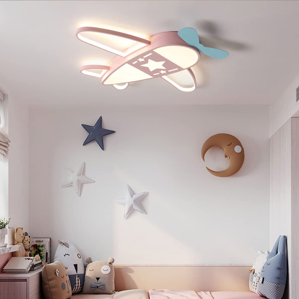 Creative Kids Room Lighting Kids Airplane Ceiling Lamp | Creative Cartoon  Solid Wood Bedroom Light With Cream Color Cartoon Bedroom Lighting, image size:1024x1024