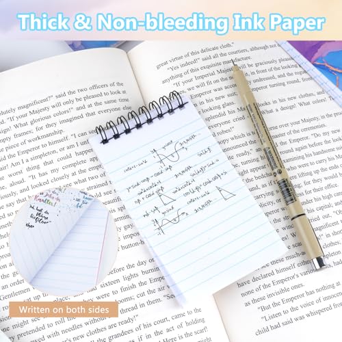 Svalor 8 Pack Small Pocket Notebook, Lined Mini Notebook, 3 x 5 Inch Small Notebooks Pocket Size, Spiral Mini Notepads, Pocket Notepad, for School Office Supplies (Colorful Marble) - Image 3