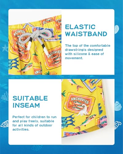 Image of SURF CUZ Boys Swim Trunks Toddler Swim Shorts UPF 50+ Bathing Suit for Boy Swimsuit Quick Dry Mesh Beach Boardshorts Swimwear