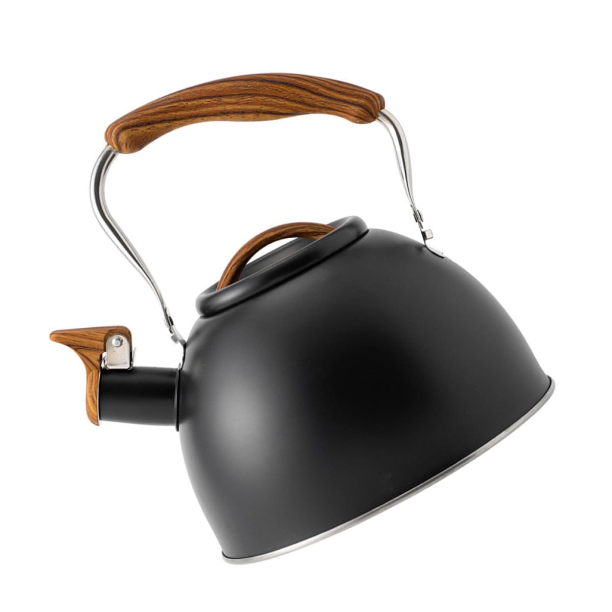 Tetera Silbante de Acero Inoxidable 3l Negra para Cocina