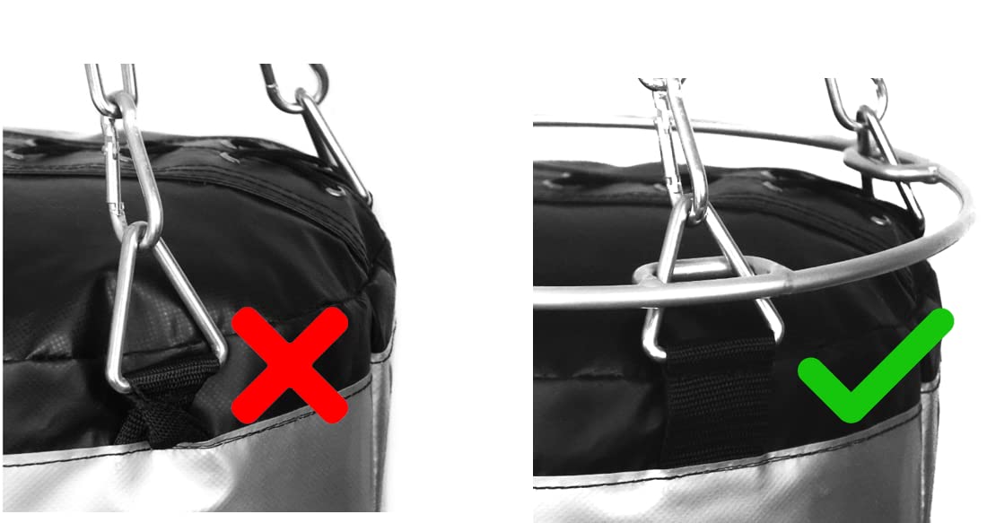 DBX BUSHIDO Sport Reifen Für Einen Boxsack Mit Einem Durchmesser Von 30 cm Oder 35 cm Oder 40 cm - 45 cm Boxsack Halterung - Haken Decke - Deckenhalterung - Deckenhaken Schwerlast