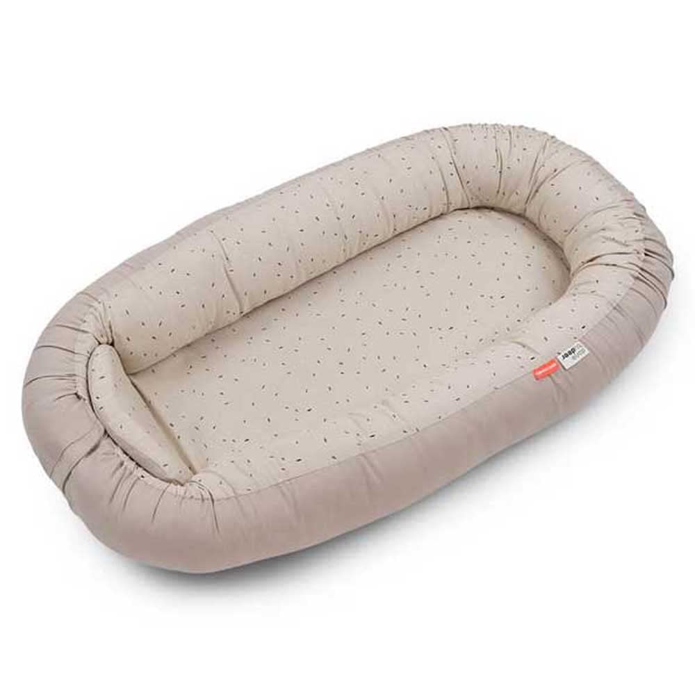 Done by Deer Baby Nest Confetti Sand - 50 x 85 x 13 cm - Soft Cotton - Washable - Sand Colour
