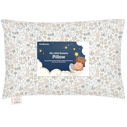 Image of Toddler Pillow with Pillowcase - 13x18 My Little Dreamy Kids Travel Bed Pillows for Sleeping, Organic Cotton Small Pillowcase, Soft & Breathable, Machine Washable, Toddlers 2-5 Years Old (Prairie)