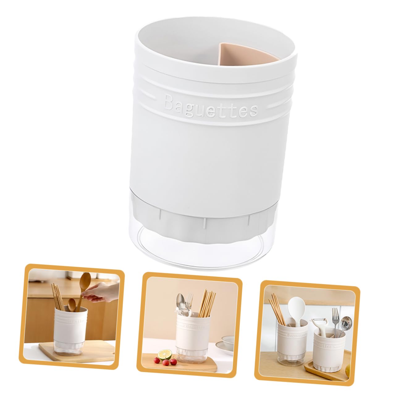 HEALLILY Chopstick Drying Utensil Holder Cutlery Organizers Counter Spoon Holder Pp Material