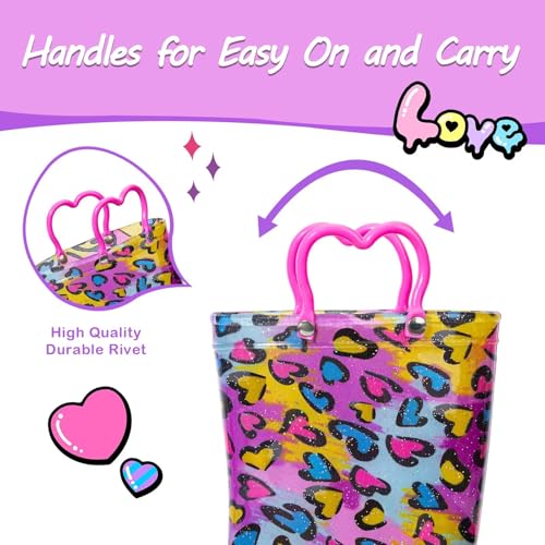 Kids Toddler Rain Boots for Girls Boys Light Up Waterproof Rain Shoes Patterns and Glitter Boot with Easy On Handles4