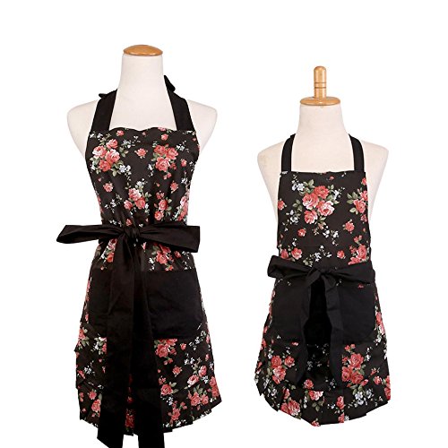 New Classic Retro Style Cotton Canvas Women's & Kid Girl's Apron, Mother