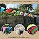 Premium Wiederverwendbare Wimpelkette Outdoor Wetterfest - wasserdichte Stoff Girlande Outdoor Banner Deko Party - Regenbogen Girlande Geburtstag, Gartenparty, Sommerparty Deko (14m, 42 Große Fahnen)