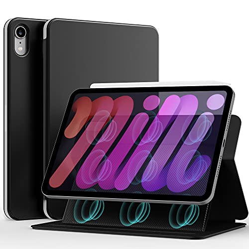 ZtotopCases Magnetic Case for New iPad Mini 6 2021 (6th Generation), Smart Lightweight Case with Multi-Viewing Angles, Magnetic Stand Cover with Auto Sleep/Wake for iPad Mini 6th Gen 8.3 Inch, Black